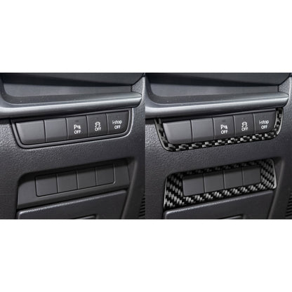 Car Carbon Fiber Headlight Frame Decorative Sticker for Mazda 3 Axela 2020, Left Drive by buy2fix