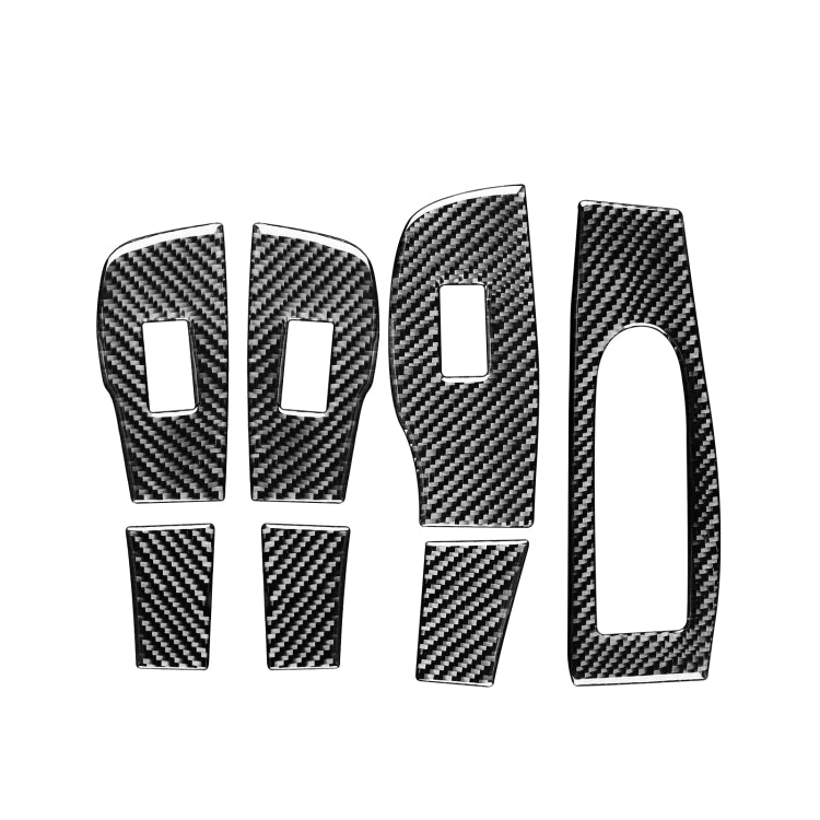 7 in 1 Car Carbon Fiber Window Lift Panel Decorative Sticker for Mazda 3 Axela 2020, Right Drive by buy2fix