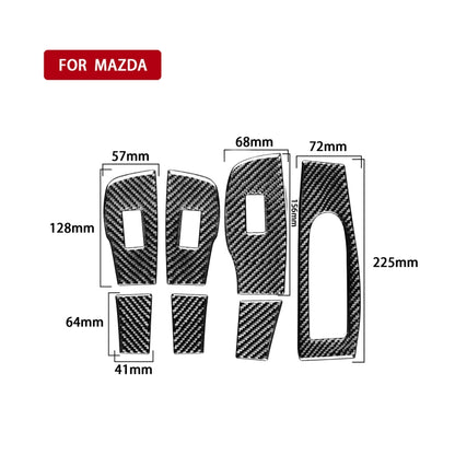 7 in 1 Car Carbon Fiber Window Lift Panel Decorative Sticker for Mazda 3 Axela 2020, Right Drive by buy2fix