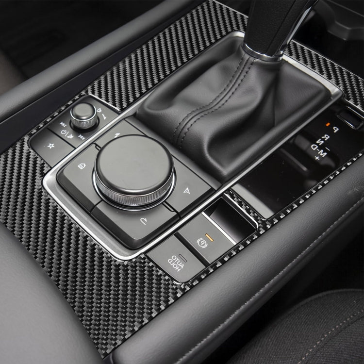 Car Carbon Fiber Central Control Gear Panel Decorative Sticker for Mazda 3 Axela 2020, Right Drive - Car Interior Mouldings by buy2fix | Online Shopping UK | buy2fix