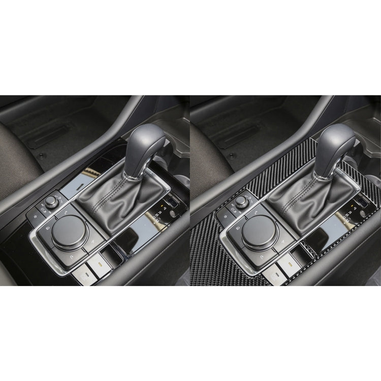 Car Carbon Fiber Central Control Gear Panel Decorative Sticker for Mazda 3 Axela 2020, Right Drive - Car Interior Mouldings by buy2fix | Online Shopping UK | buy2fix