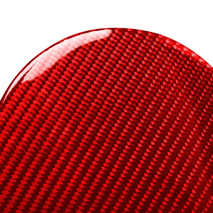 Car Carbon Fiber Fuel Tank Cap Decorative Sticker for Nissan 370Z / Z34 2009-, Left and Right Drive Universal (Red) by buy2fix
