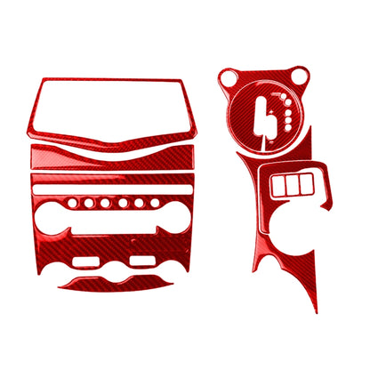 10 in 1 Car Carbon Fiber Central Control Gear Multimedia Decorative Sticker for Nissan 370Z / Z34 2009-, Right Drive (Red) - Car Interior Mouldings by buy2fix | Online Shopping UK | buy2fix
