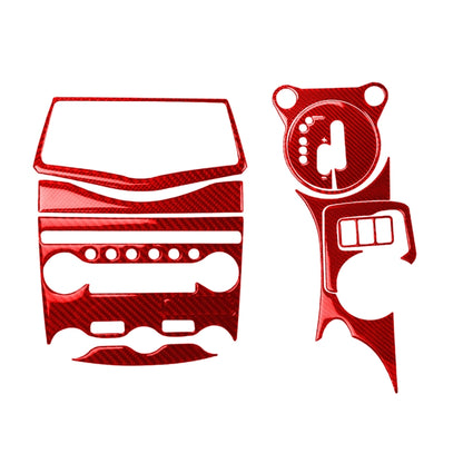10 in 1 Car Carbon Fiber Central Control Gear Multimedia Decorative Sticker for Nissan 370Z / Z34 2009-, Left Drive (Red) - Car Interior Mouldings by buy2fix | Online Shopping UK | buy2fix