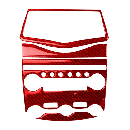 5 in 1 Car Carbon Fiber Air Conditioning Adjustment Panel Decorative Sticker for Nissan 370Z / Z34 2009-, Left and Right Drive Universal (Red) by buy2fix