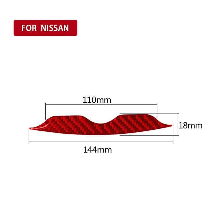 Car Carbon Fiber Air Conditioning Adjustment Panel Decorative Strip for Nissan 370Z / Z34 2009-, Left and Right Drive Universal(Red) by buy2fix