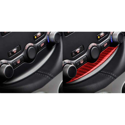 Car Carbon Fiber Air Conditioning Adjustment Panel Decorative Strip for Nissan 370Z / Z34 2009-, Left and Right Drive Universal(Red) by buy2fix