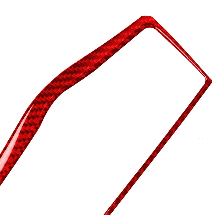 2 in 1 Car Carbon Fiber Multimedia Navigation Button Frame Decorative Sticker for Nissan 370Z / Z34 2009-, Left and Right Drive Universal (Red) by buy2fix