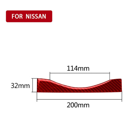 Car Carbon Fiber Multimedia Navigation Button Decorative Strip for Nissan 370Z / Z34 2009-, Left and Right Drive Universal (Red) by buy2fix