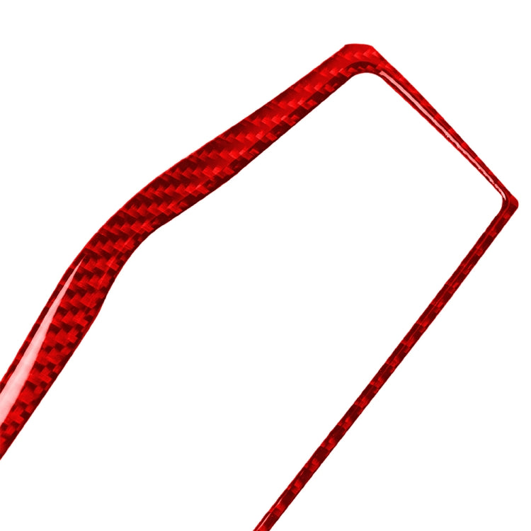 Car Carbon Fiber Multimedia Navigation Button Panel Decorative Sticker for Nissan 370Z / Z34 2009-, Left and Right Drive Universal (Red) by buy2fix