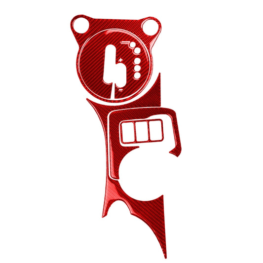 5 in 1 Car Carbon Fiber Gear Water Cup Holder Panel Decorative Sticker for Nissan 370Z / Z34 2009-, Right Drive (Red) by buy2fix