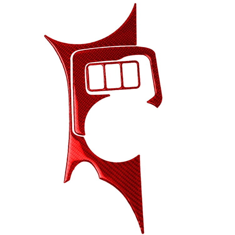 3 in 1 Car Carbon Fiber Center Console Water Cup Holder Panel Decorative Sticker for Nissan 370Z / Z34 2009-, Left and Right Drive Universal (Red) by buy2fix