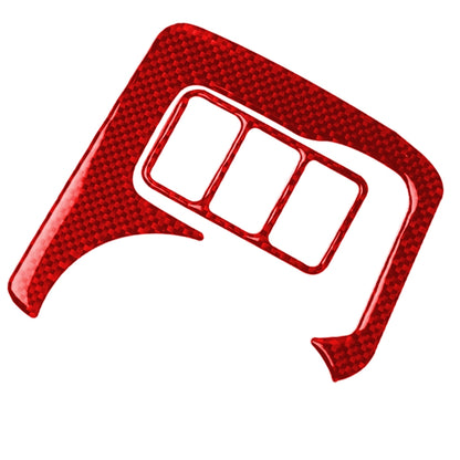 3 in 1 Car Carbon Fiber Center Console Water Cup Holder Panel Decorative Sticker for Nissan 370Z / Z34 2009-, Left and Right Drive Universal (Red) by buy2fix