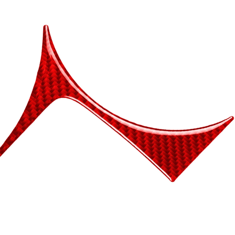 Car Carbon Fiber Water Cup Holder Panel Decorative Sticker for Nissan 370Z / Z34 2009-, Left and Right Drive Universal (Red) by buy2fix