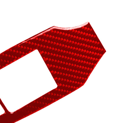 2 in 1 Car Carbon Fiber Window Lift Panel Decorative Sticker for Nissan 370Z / Z34 2009-, Right Drive Low-configured (Red) by buy2fix