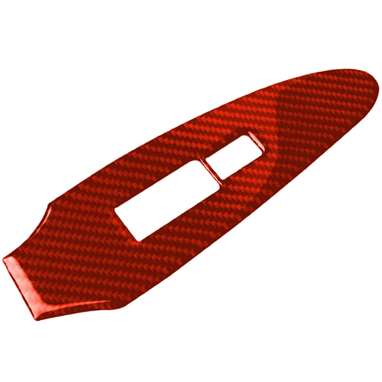 Car Carbon Fiber Vice Driving Side Door Lift Control Decorative Sticker for Nissan 370Z / Z34 2009-, Left Drive (Red) by buy2fix