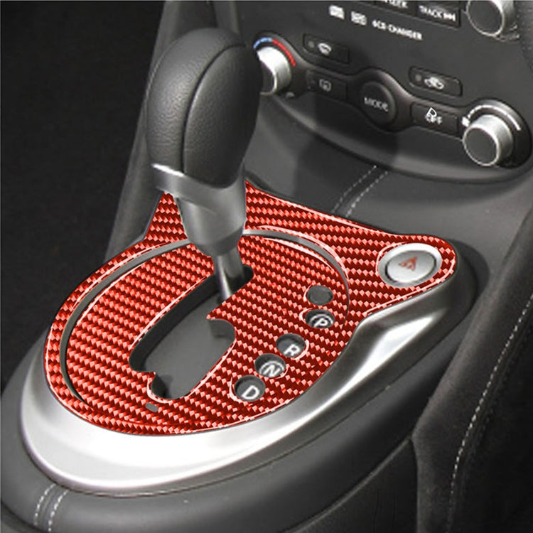 2 in 1 Car Carbon Fiber Automatic Gear Shifting Transmission Panel Decorative Sticker for Nissan 370Z / Z34 2009-, Right Drive (Red) by buy2fix