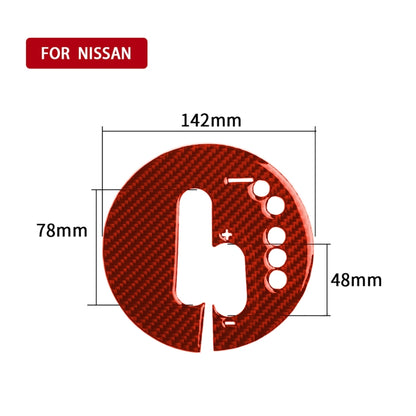 Car Carbon Fiber Automatic Transmission Panel Decorative Sticker for Nissan 370Z / Z34 2009-, Right Drive (Red) by buy2fix