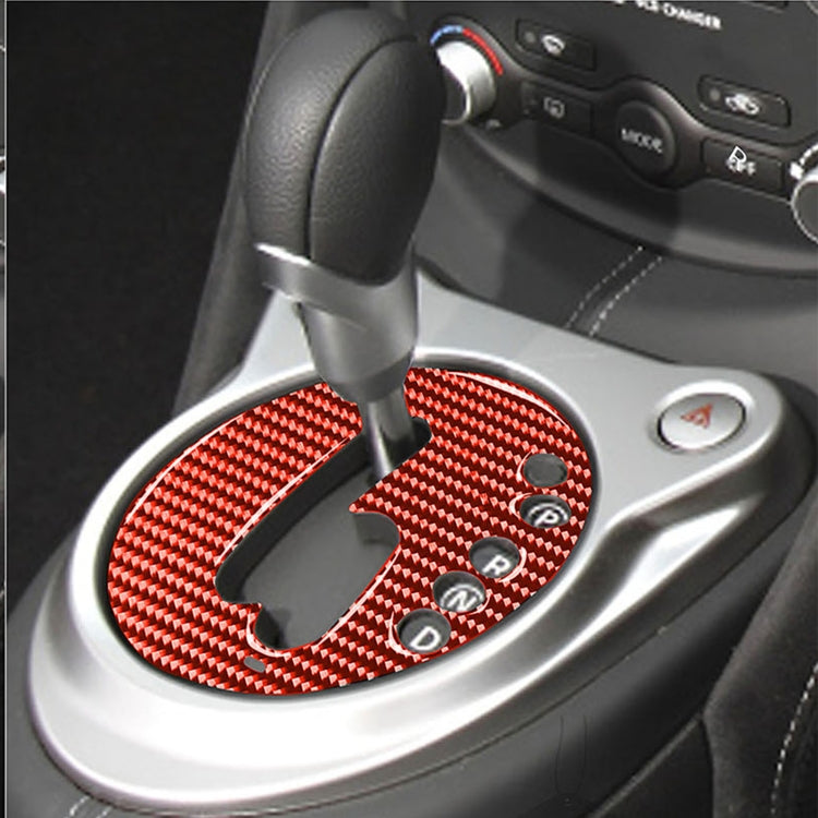 Car Carbon Fiber Automatic Transmission Panel Decorative Sticker for Nissan 370Z / Z34 2009-, Right Drive (Red) by buy2fix
