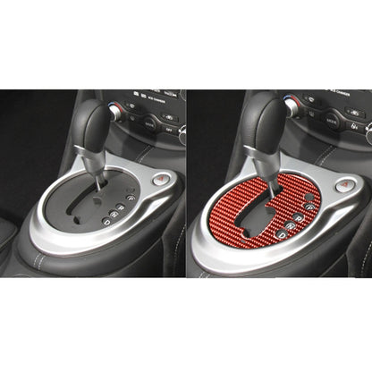 Car Carbon Fiber Automatic Transmission Panel Decorative Sticker for Nissan 370Z / Z34 2009-, Right Drive (Red) by buy2fix