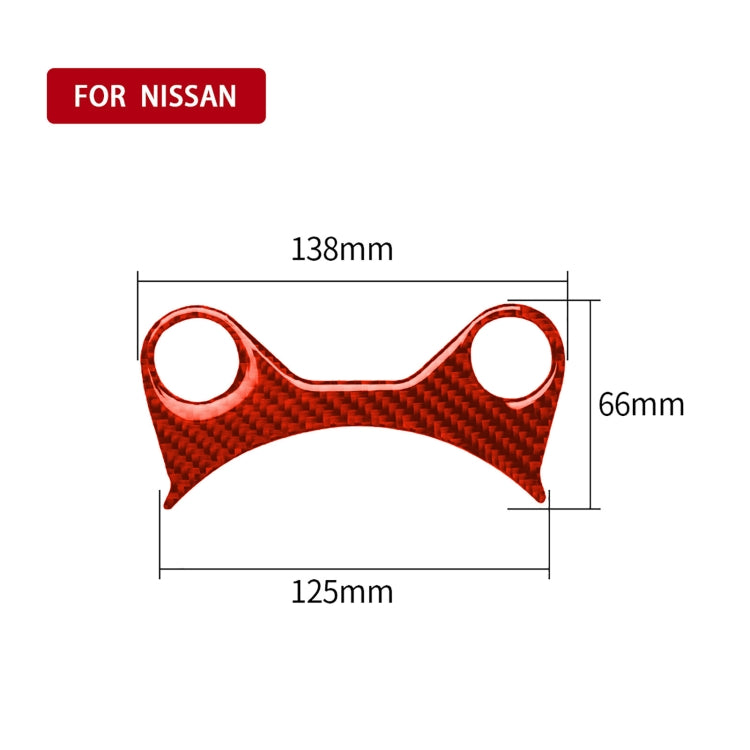 Car Carbon Fiber Manual Gear Panel Decorative Sticker for Nissan 370Z / Z34 2009-, Left and Right Drive Universal (Red) by buy2fix