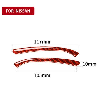 Car Carbon Fiber Speed Dashboard Decorative Strip for Nissan 370Z / Z34 2009-, Left and Right Drive Universal (Red) by buy2fix