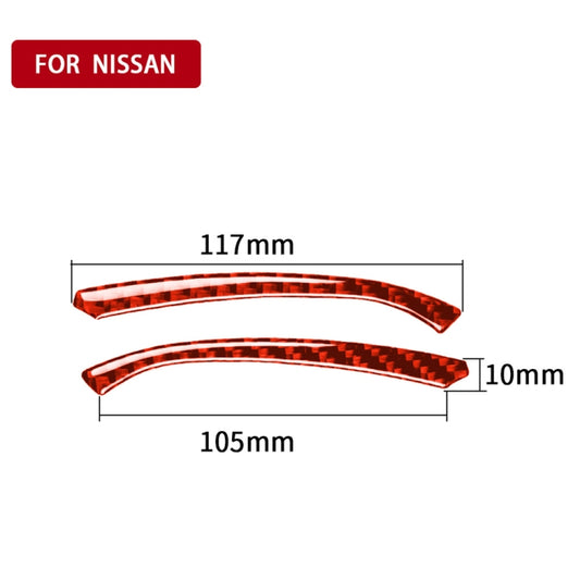 Car Carbon Fiber Speed Dashboard Decorative Strip for Nissan 370Z / Z34 2009-, Left and Right Drive Universal (Red) by buy2fix