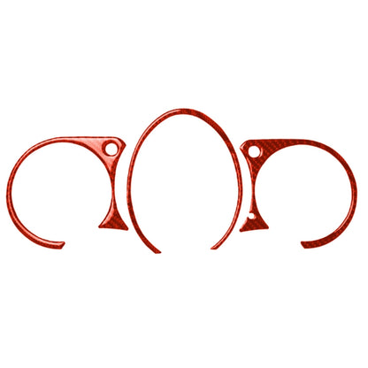 Car Carbon Fiber Speed Dashboard Decorative Sticker for Nissan 370Z / Z34 2009-, Left and Right Drive Universal (Red) by buy2fix