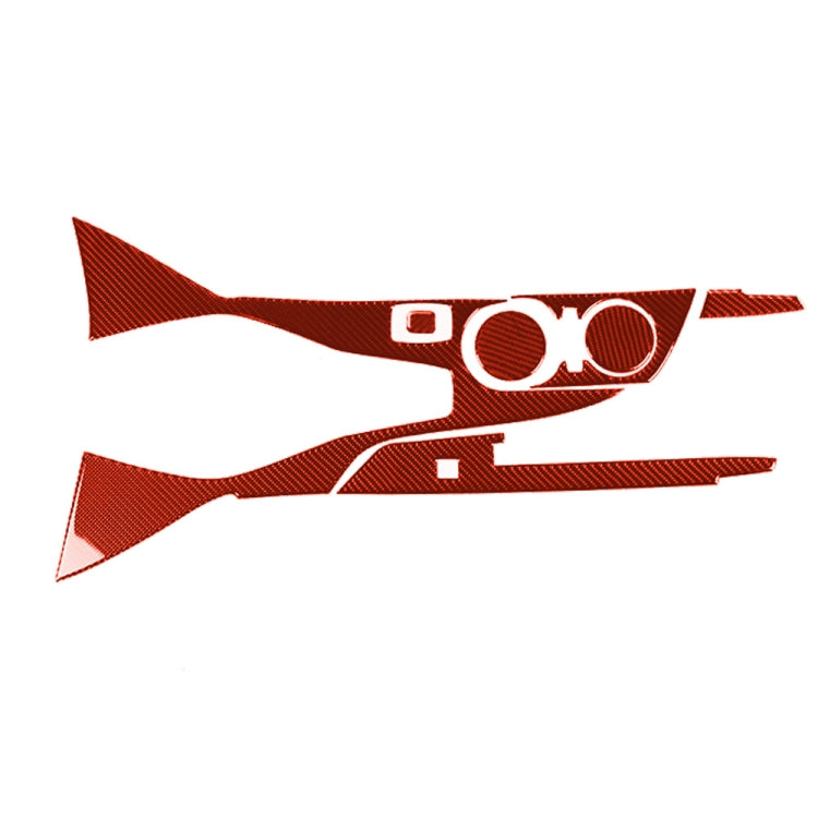 7 in 1 Car Carbon Fiber Center Control Gear Outside Frame Decorative Sticker for Chevrolet Camaro 2016-2019, Left Drive (Red) by buy2fix