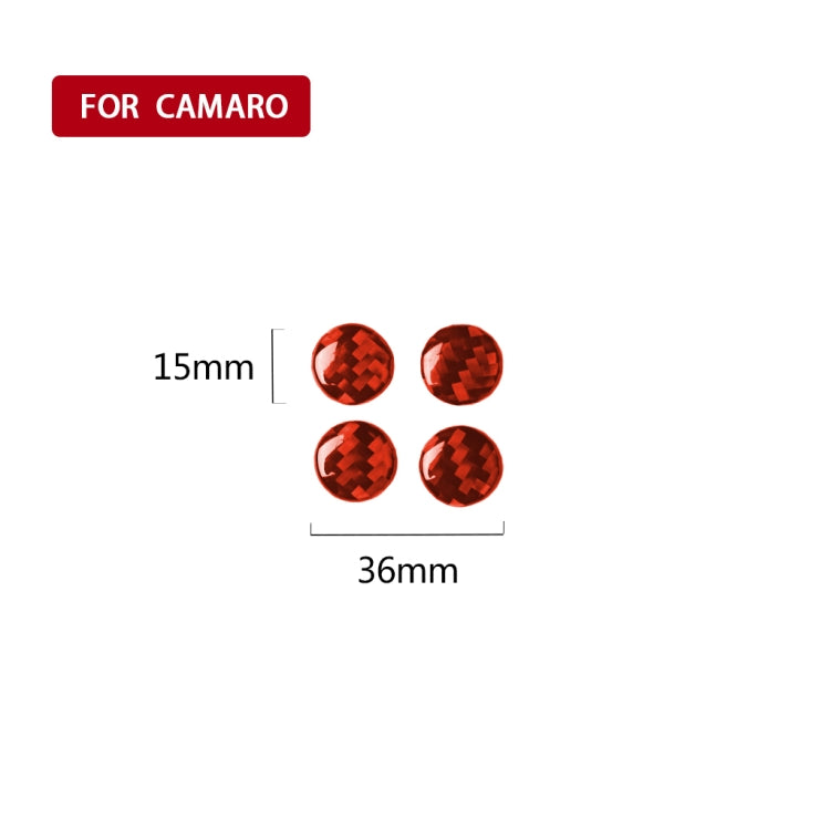 Car Carbon Fiber Air Outlet Decorative Sticker for Chevrolet Camaro 2017-2019, Left and Right Drive Universal (Red) by buy2fix