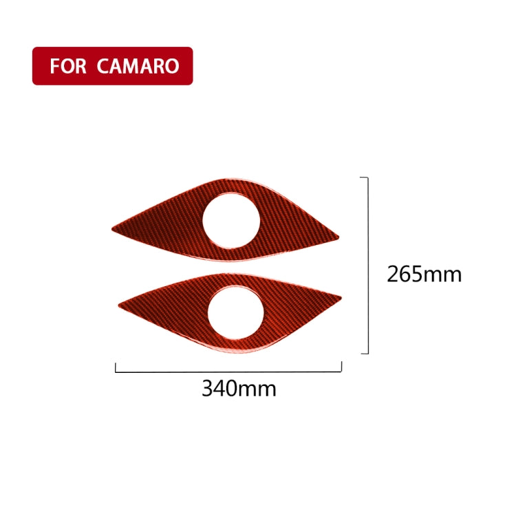 Car Carbon Fiber Rear Horn Decorative Sticker for Chevrolet Camaro 2017-2019, Left and Right Drive Universal (Red) by buy2fix