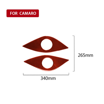 Car Carbon Fiber Rear Horn Decorative Sticker for Chevrolet Camaro 2017-2019, Left and Right Drive Universal (Red) by buy2fix