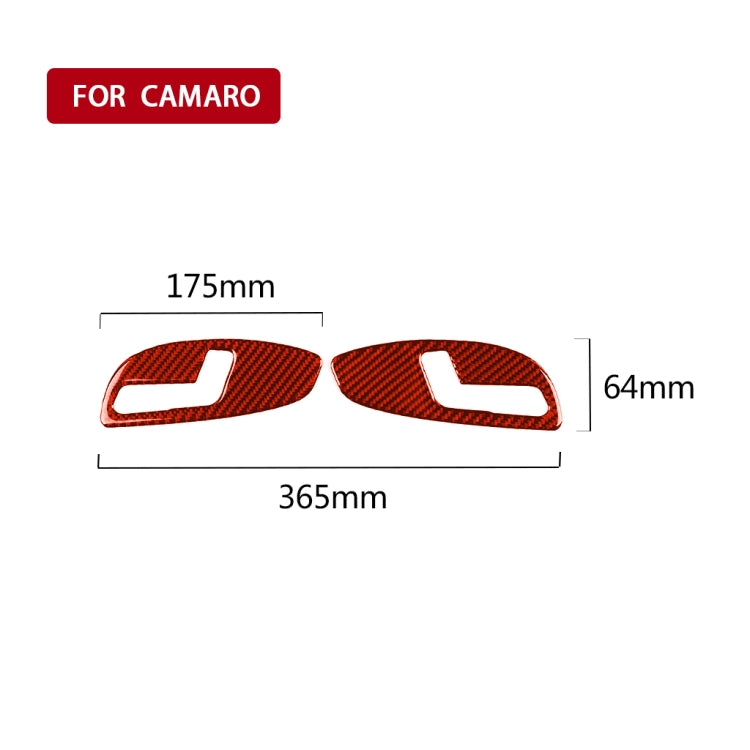 Car Carbon Fiber Seat Adjustment Panel Decorative Sticker for Chevrolet Camaro 2017-2019, Left and Right Drive Universal (Red) by buy2fix