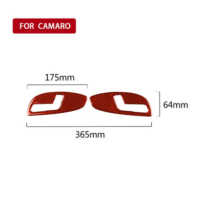 Car Carbon Fiber Seat Adjustment Panel Decorative Sticker for Chevrolet Camaro 2017-2019, Left and Right Drive Universal (Red) by buy2fix
