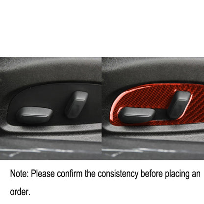 Car Carbon Fiber Seat Adjustment Panel Decorative Sticker for Chevrolet Camaro 2017-2019, Left and Right Drive Universal (Red) by buy2fix