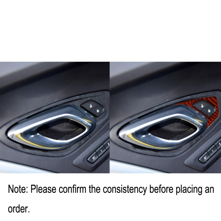 Car Carbon Fiber Inside Door Lock Decorative Sticker for Chevrolet Camaro 2017-2019, Left and Right Drive Universal(Red) by buy2fix