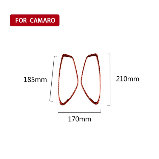 Car Carbon Fiber Inside Door Handle Decorative Sticker for Chevrolet Camaro 2017-2019, Left and Right Drive Universal (Red) by buy2fix