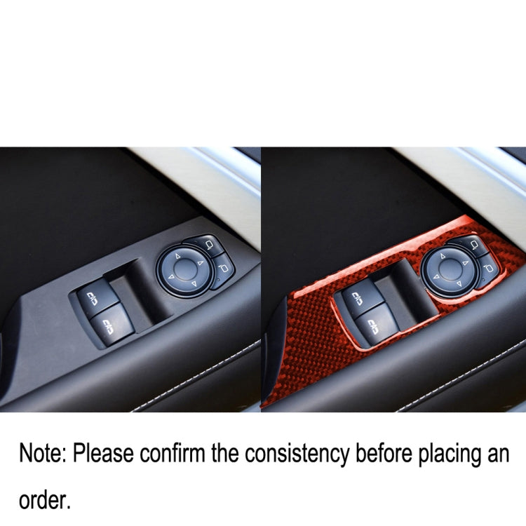Car Carbon Fiber Window Lift Panel Decorative Sticker for Chevrolet Camaro 2017-2019, Left Drive (Red) by buy2fix