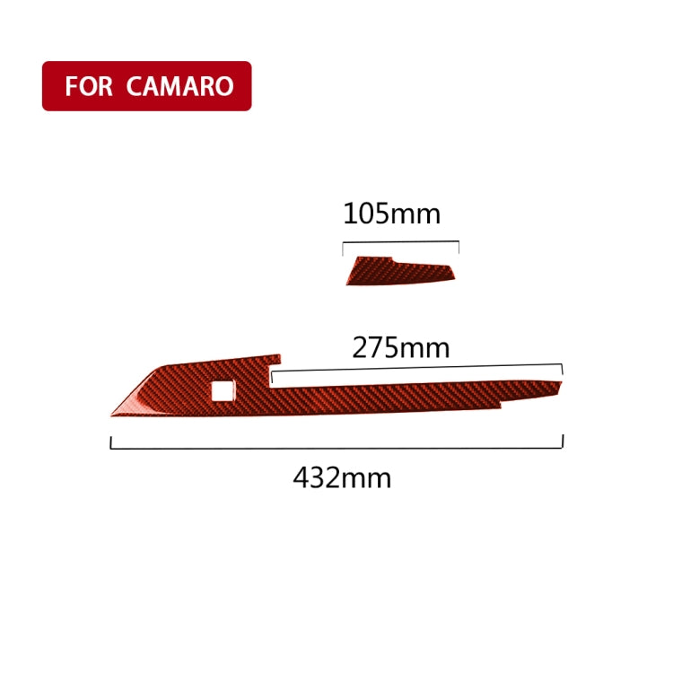 Car Carbon Fiber Center Control Panel Decorative Sticker for Chevrolet Camaro 2017-2019, Left Drive (Red) by buy2fix