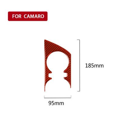Car Carbon Fiber Water Cup Holder Panel Decorative Sticker for Chevrolet Camaro 2017-2019, Left Drive (Red) by buy2fix