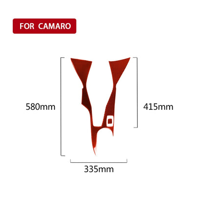 Car Carbon Fiber Center Control Gear Outside Frame Decorative Sticker for Chevrolet Camaro 2017-2019, Left Drive (Red) by buy2fix