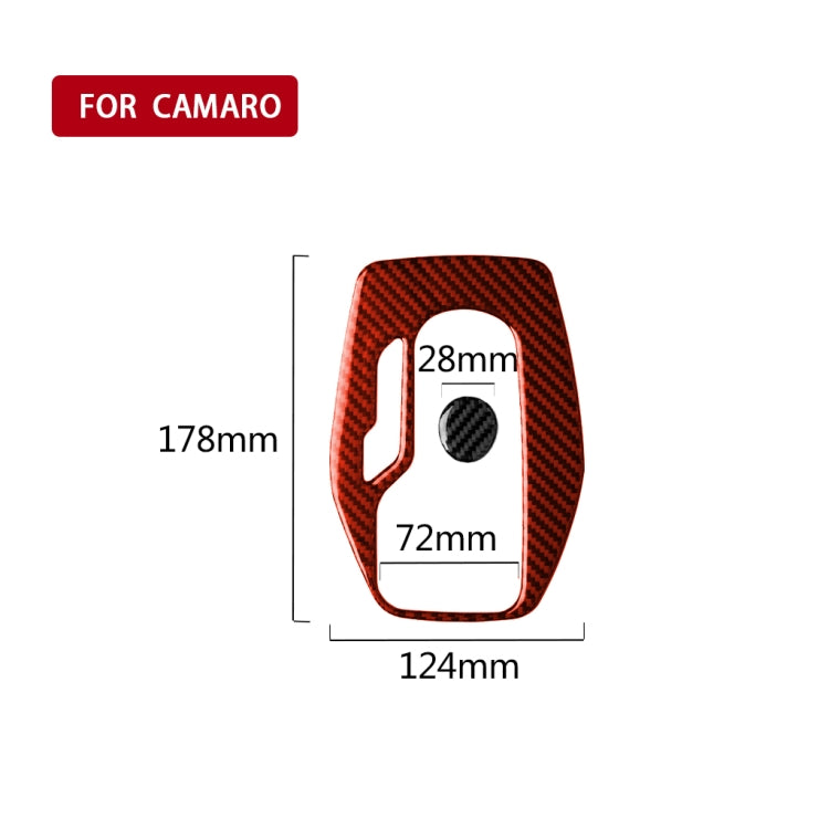 Car Carbon Fiber Gear Frame Decorative Sticker for Chevrolet Camaro 2017-2019, Left Drive (Red) by buy2fix