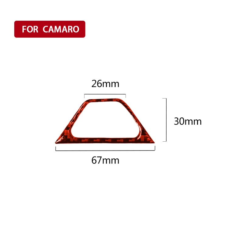 Car Carbon Fiber Warning Light Decorative Sticker for Chevrolet Camaro 2017-2019, Left and Right Drive Universal (Red) by buy2fix