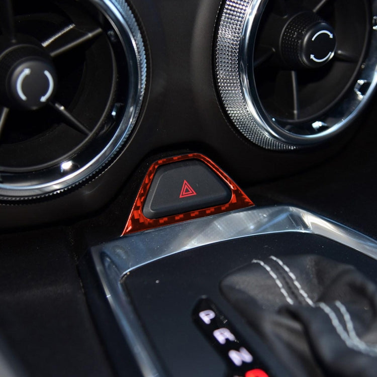 Car Carbon Fiber Warning Light Decorative Sticker for Chevrolet Camaro 2017-2019, Left and Right Drive Universal (Red) by buy2fix