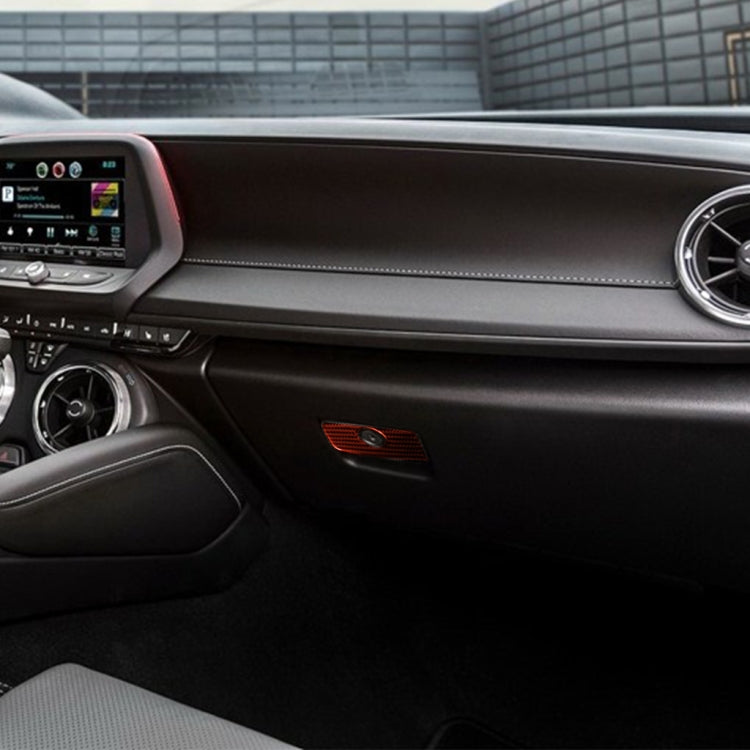 Car Carbon Fiber Glove Box Decorative Sticker for Chevrolet Camaro 2017-2019, Left and Right Drive Universal (Red) by buy2fix