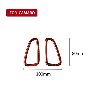 Car Carbon Fiber Dashboard Air Outlet Decorative Sticker for Chevrolet Camaro 2017-2019, Left and Right Drive Universal (Red) by buy2fix