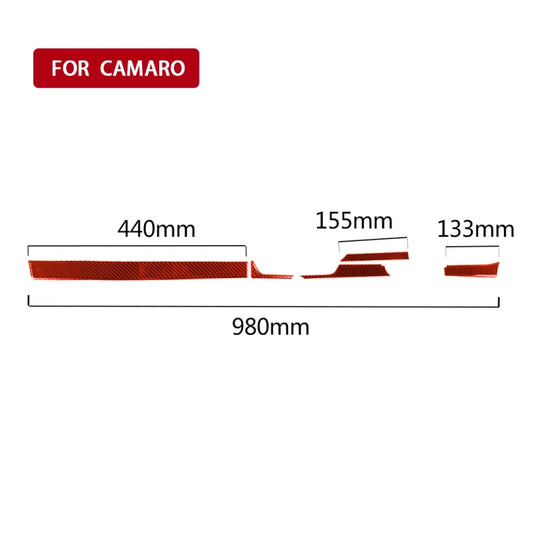 Car Carbon Fiber Center Control Decorative Sticker for Chevrolet Camaro 2017-2019, Right Drive (Red) by buy2fix
