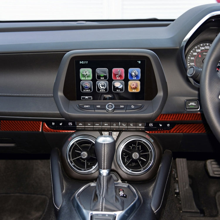 Car Carbon Fiber Center Control Decorative Sticker for Chevrolet Camaro 2017-2019, Right Drive (Red) by buy2fix