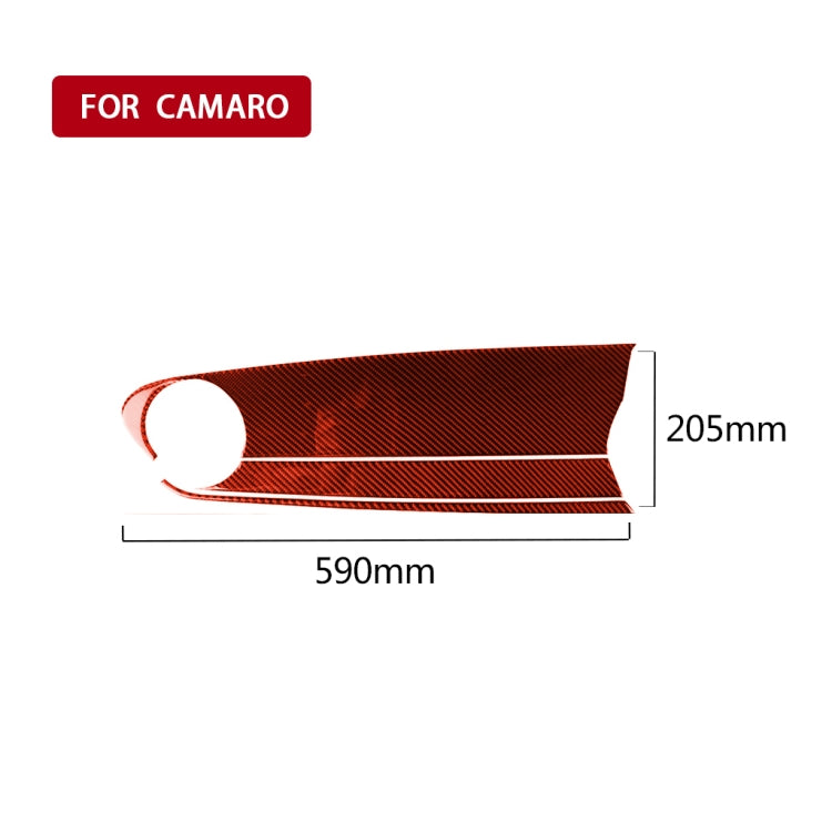 Car Carbon Fiber Front Passenger Seat Center Control Panel Decorative Sticker for Chevrolet Camaro 2017-2019, Right Drive (Red) by buy2fix