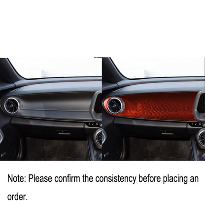 Car Carbon Fiber Front Passenger Seat Center Control Panel Decorative Sticker for Chevrolet Camaro 2017-2019, Right Drive (Red) by buy2fix